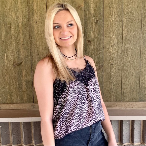 🔥HOTTT🔥Leopard Print Lace Cami Casual Lace Tank Top Medium NWT - Picture 4 of 9